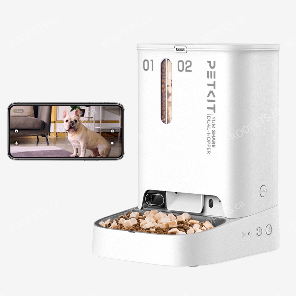 PETKIT | Automatic Pet Feeder - YumShare Dual-Hopper with Camera (D4SH)