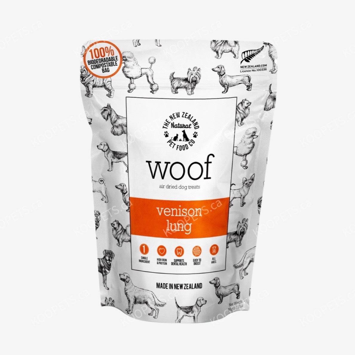 NZ Natural Pet Food Co | WOOF - 犬用 - 风干零食 - 鹿肺干