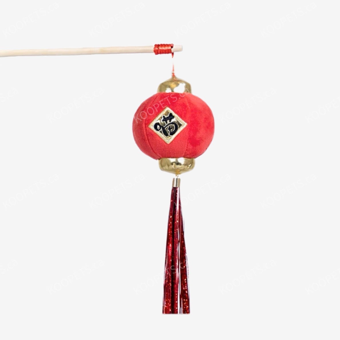 SmilePaw | Wooden Cat Teaser Wand - Chinese Lantern Style